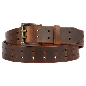 1¾" DUAL PRONG DOUBLE HOLE BELT - Heavy Duty Amish Handmade USA