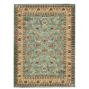 Infinity Home  Sarouk Light Blue 7 ft. 10 in. Round, 54936, Traditional Home Decor, Handmade Look