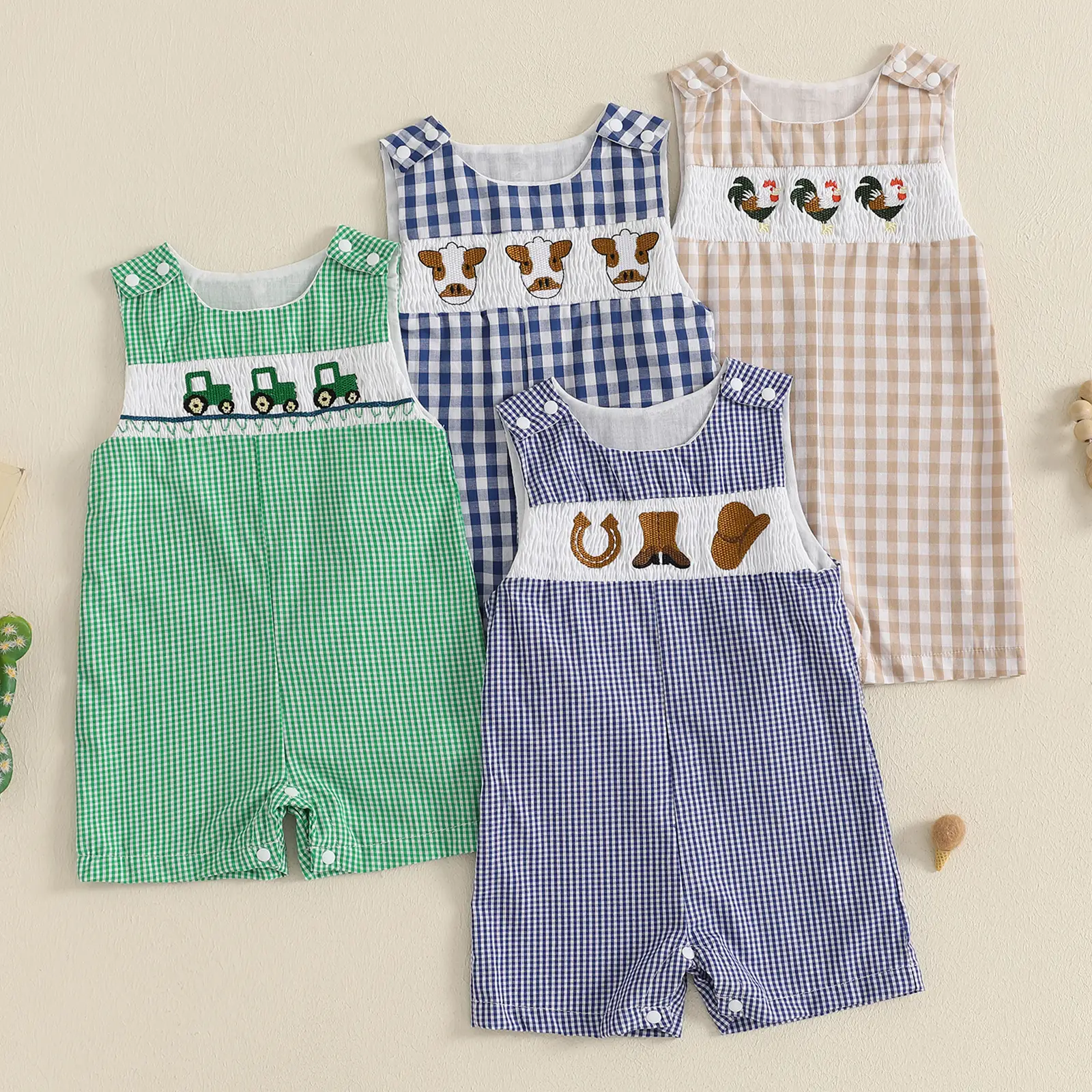 Infant Baby Boy Romper Shorts Truck Sleeveless Jumpsuit Overalls Outfit Spring Summer Clothes