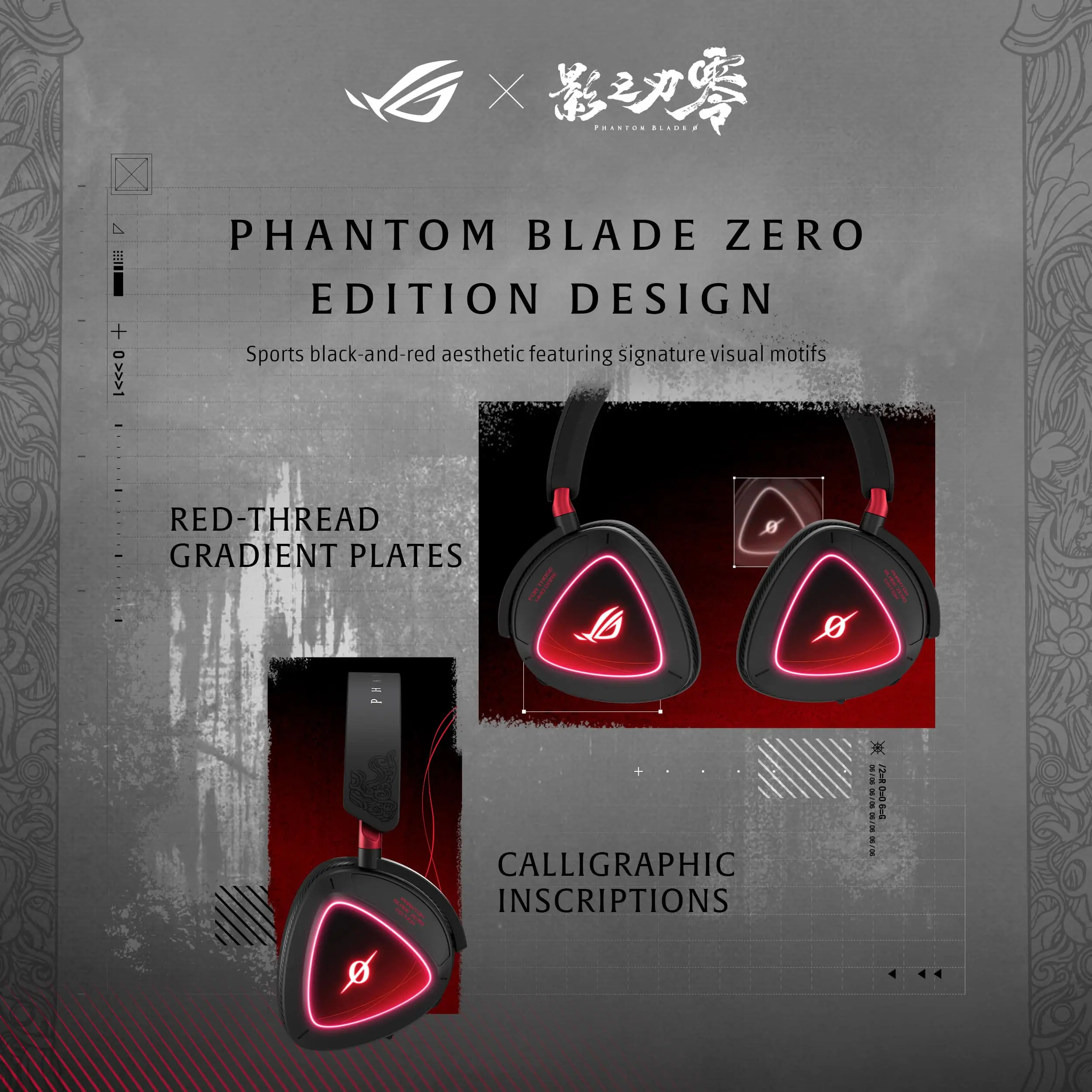 ASUS - ROG Delta II Wireless RGB Gaming Headset for PCMac, Xbox, PS5, PS4 and Switch - Phantom Blade Zero Edition
