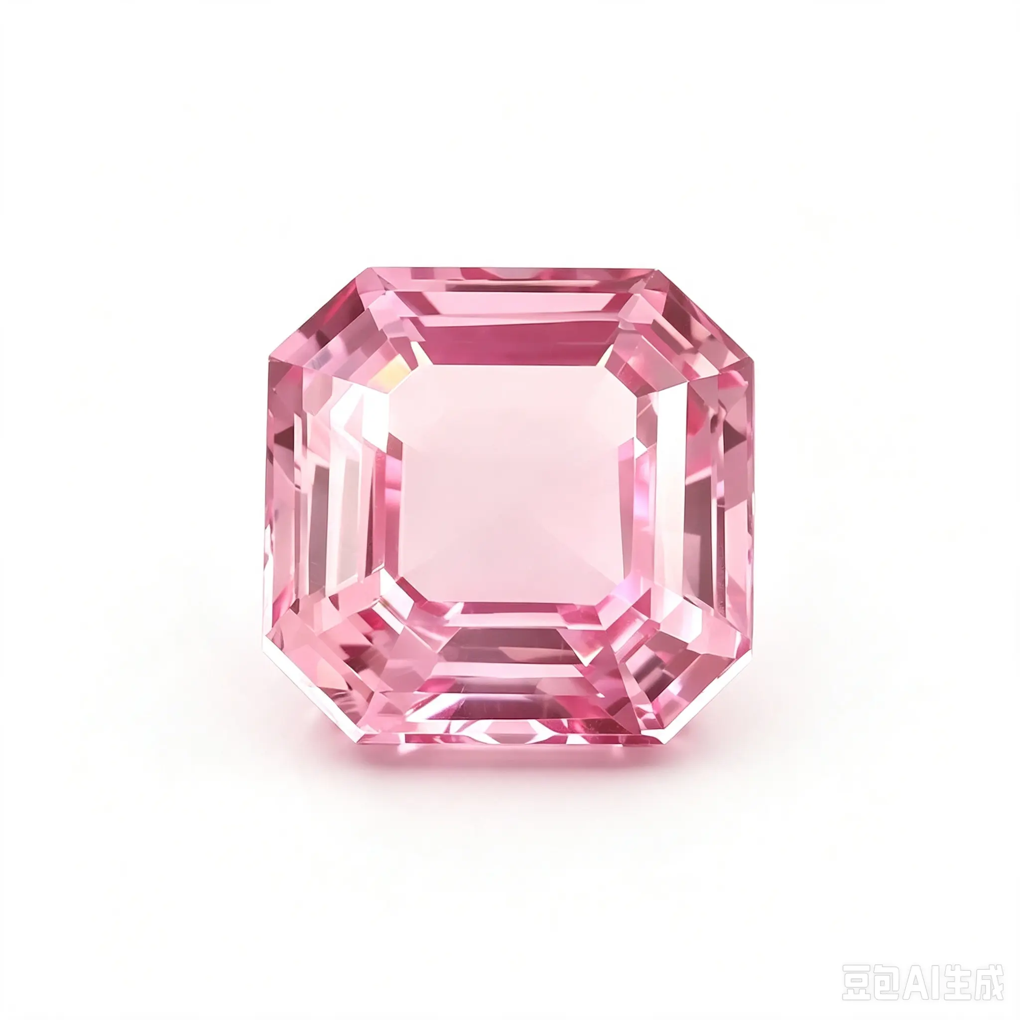Lab-Grown Asscher Cut Pink Sapphire With AGL Certificate