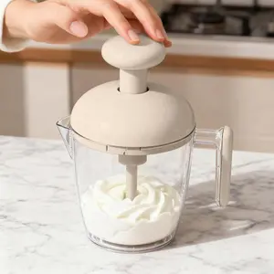 Ergonomic Multi-Blade Egg Whisk – Manual Hand Mixer for Fast Mixing | Perfect for Eggs, Pancake Batter, Dressings & Frothy Coffee Utensils Kitchen