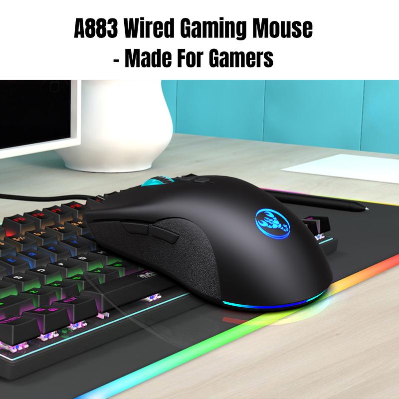 Keyboard and Mouse Combo Set, 61-Key Slim Membrane RGB Backlit Keyboard with Dual-Color Injection Keycaps and Optical Mouse, USB Plug-and-Play