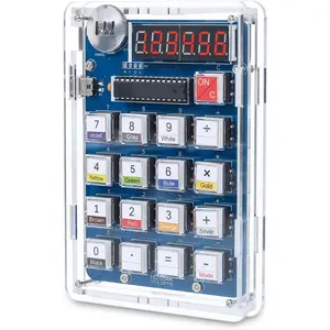 Soldering Practice Kit, 6-Digit Display Calculator & Resistor Decoder Electronics Solder Project for Students Learning