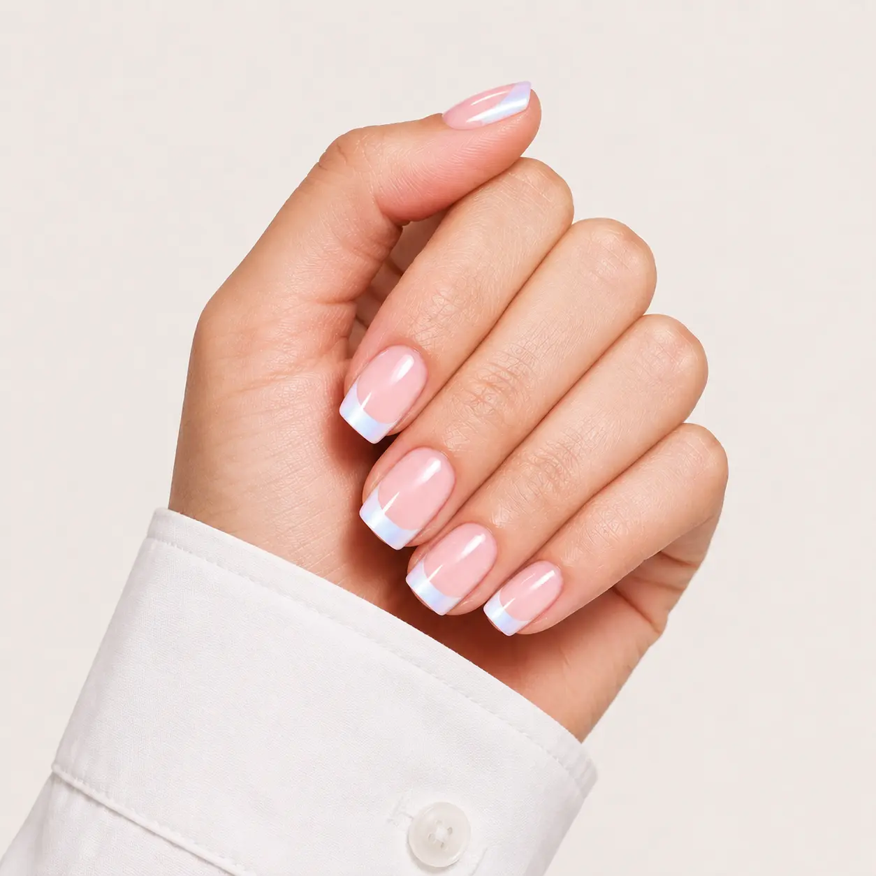 Icy Pink Aura French - Short Square