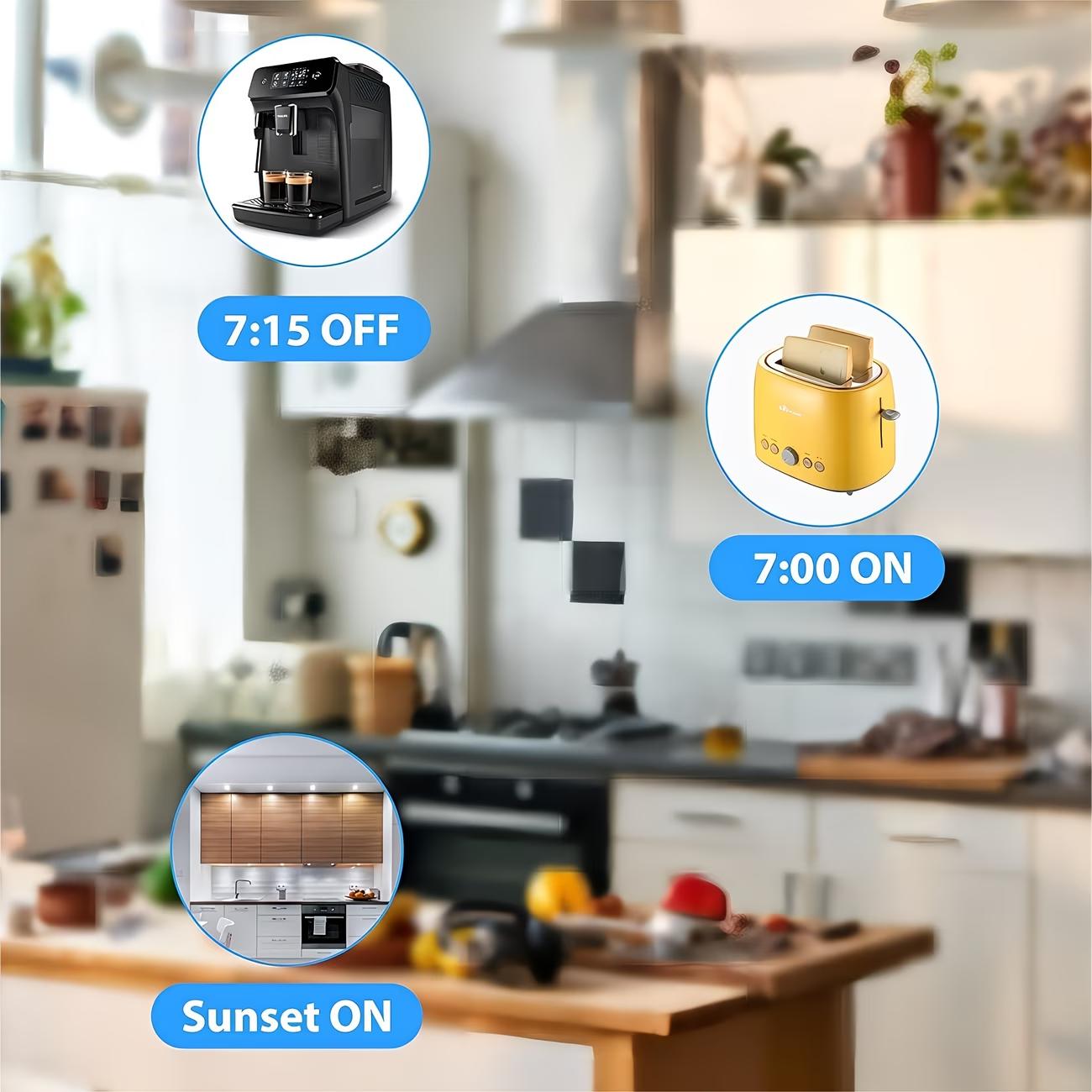 WiFi smart socket, power outlet with timer function and app control, multi-functional mini smart socket suitable for home and office, Alexa compatible.