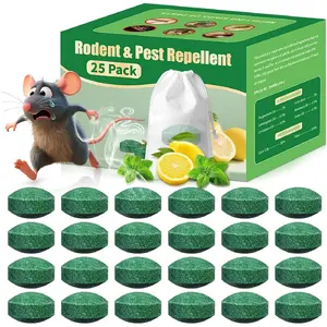 Mouse Rodent Repellent, 25 Pack Peppermint Oil Pest Repellent for Mouse, Rodent, Rat, Mice, Squirrel, Spider, Natural Effective Mouse Deterrent Trap for Indoor Outdoor Use, Safe for Humans & Pets