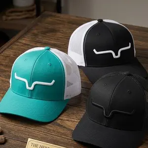 Kimes Ranch Trucker Hat – Western Style Adjustable Snapback Cap with Mesh Back, Iconic Horns Logo, Premium Fit for Men & Women, Ideal for Ranch Life, Rodeo, Outdoor Adventures & Everyday Wear