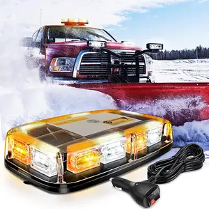 Nilight 12-Inch Roof Top Strobe Light Kit, 48-LED 12V-24V Hazard Safety Flashing Bar with Magnetic Mount, for Cars, Trucks to Enhance Visibility