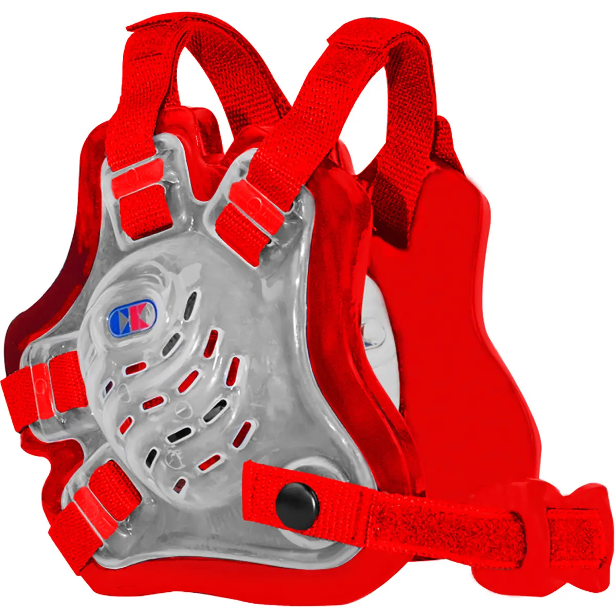 Cliff Keen F5 Tornado Lightweight Adjustable Wrestling Headgear - Translucent/Scarlet, Cooler Design, Better Faster Fit, Greater Audible Sound, Audible Sound Technology, Powertab Strapping System