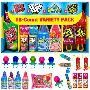 Candy Variety Pack - 18 Count Assorted Lollipops - Ring Pop, Push Pop, Baby Bottle Pop & Juicy Drop - Ideal for Birthdays, Party Favors, Celebrations & Candy Gifts by Bazooka Candy Brands