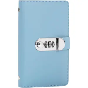 100 Envelope Challenge Binder with Lock, Savings Challenge Book with Envelopes, Helps You Successfully Reach Your Savings Goals (Blue B)