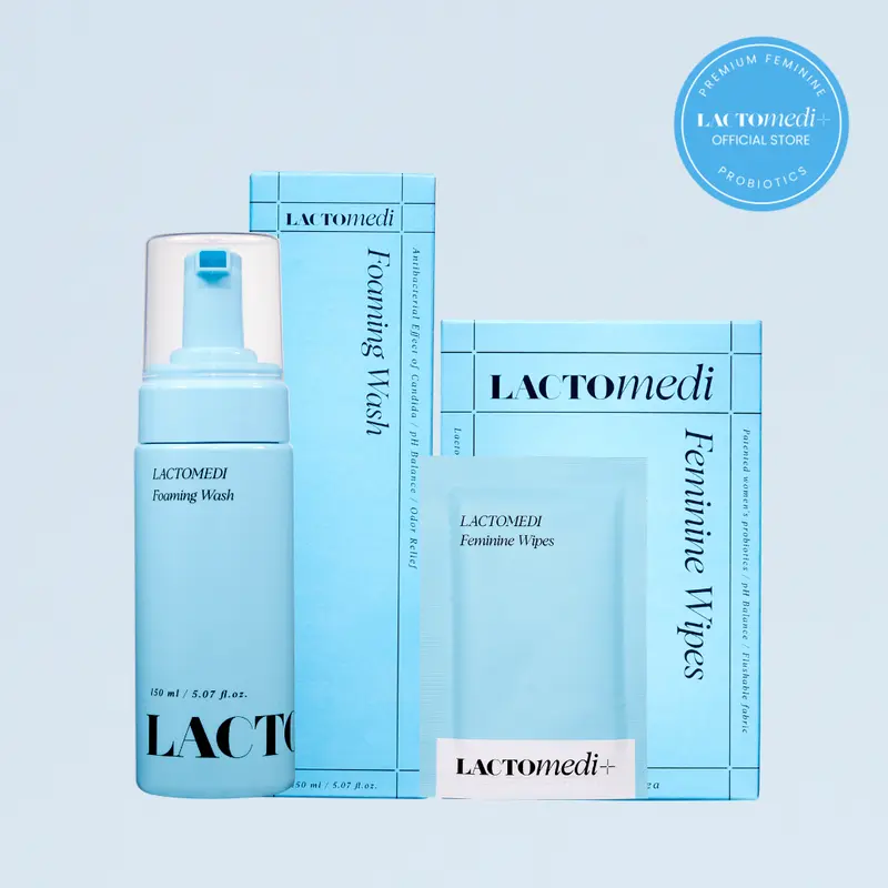 LACTOMEDI Feminine Wipes | Unscented | Individually Wrapped Ph Balanced Feminine Wipes Flushable Wipes For Sensitive Skin 1box X 15pcs