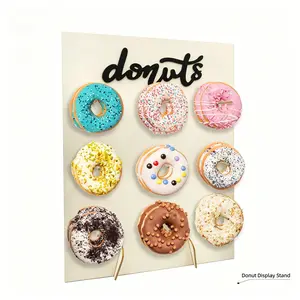 Wooden Donut Display Stand, Home Use Party Food Holder, Durable Holder, Central Table Decoration, 1pc, Ca Prop 65 Compliant