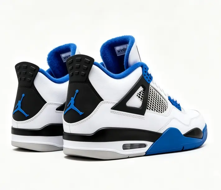 Unisex Retro Mid‑Top Basketball Sneakers White Blue Black Leather Cushioned Street Fashion Sports Trainers For Men Women Daily Streetwear