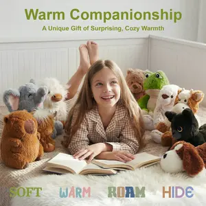 Lurkomemo Adorable Plush Toys, Soft Huggable Stuffed Animals & Plush Dolls for Girls, Boys & Adults, Heatable & Coolable Emotional Comfort Plushies for Bedtime, Stress Relief & Everyday Comfort