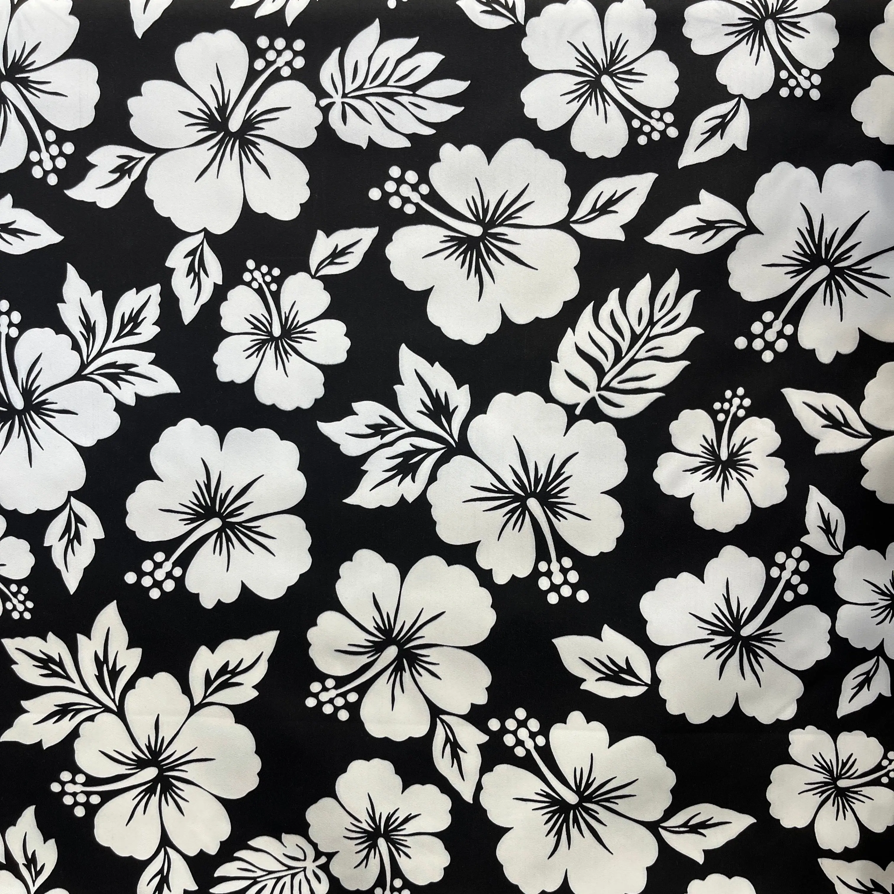 Vibrant Hibiscus Flower Print Polyester Fabric, Tropical Look Islands Fabric, yd-Cut Textile for Sewing & Soft Furnishings, 60 Inches (Width) By 36 Inches (Yard Cut), All Seasons
