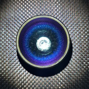 Blue-and-Purple Gradient Kiln-Changed Tenmoku Jian Cup