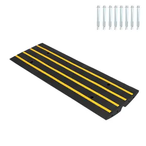 【GARVEE】3FT Heavy Duty Rubber Curb Ramps – 48" Weight Capacity 110,000 LbsLong Driveway Ramp for Cars, Wheelchairs, Trailers & RVs – Sloped Sidewalk Access, Durable & Portable