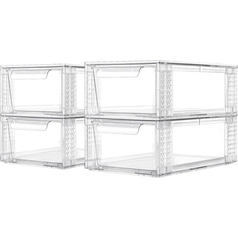 Pack Clear Stackable Storage Drawers, H Easily Assemble - Main Image
