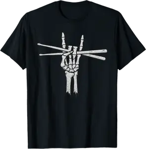 Vintage Halloween Skeleton Drummer Funny Spooky Costume T-Shirt - Jessicabal Shop 69B0FN3PCL1C