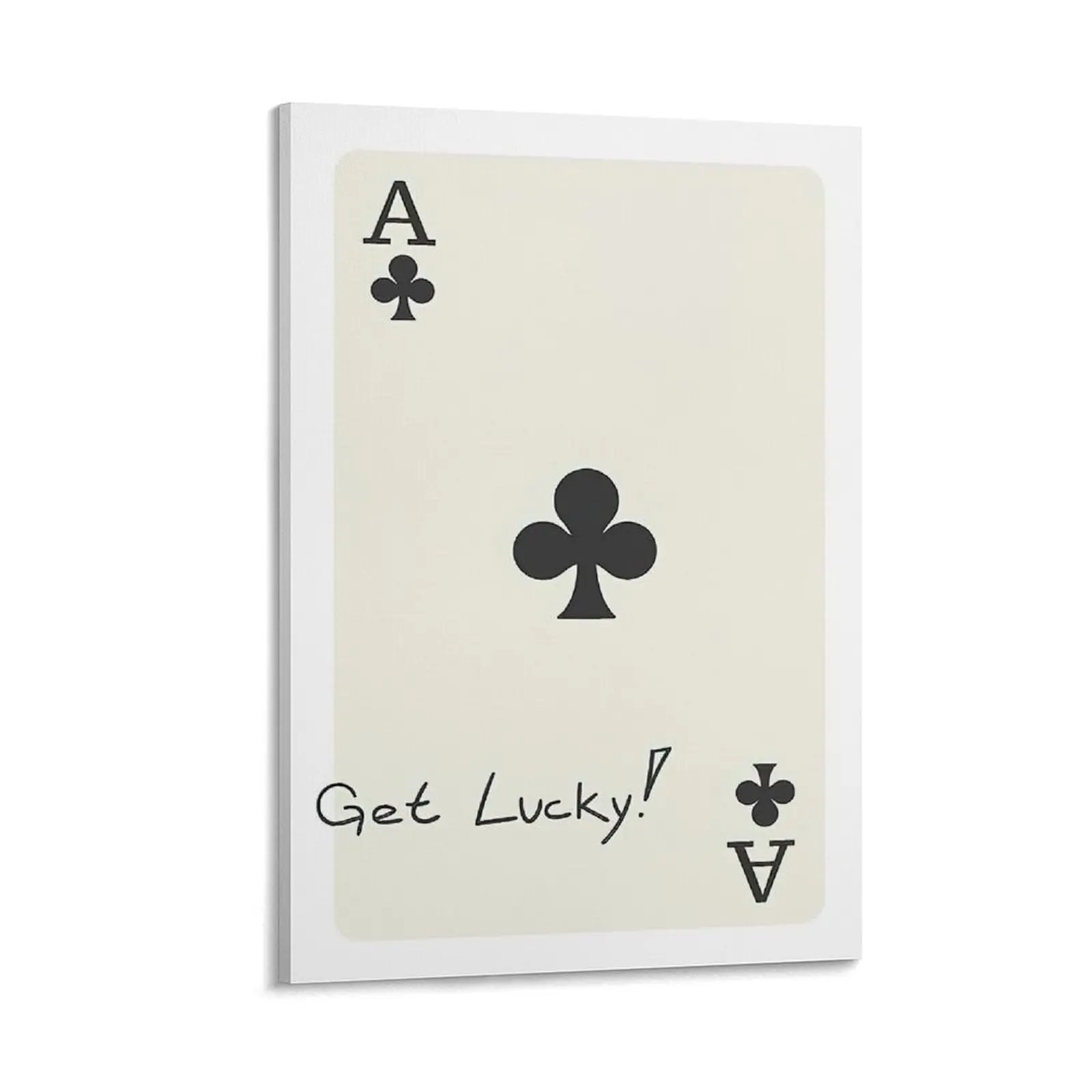 Clover Ace Playing Card Posters.  Black And White Decor. Suitable for Decoration Anywhere. Canvas Poster Bedroom Decor Sports Landscape Office Room Decor Gift Frames Ornaments Wall Artistic Photo Print