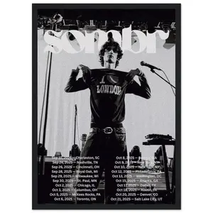 Sombr Usa Tour Poster Print Unframed