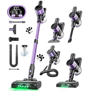 VICEASE Vacuum Cleaner Pro, 450W 33KPa, LED Display, 3 Modes, Max 45 Mins Runtime, Anti-Tangle brush, Cordless Vacuum for Pet Hair/Carpet/Hard Floor