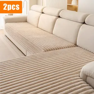 2-piece sofa cover blanket, ultra-long sofa cover, elastic sofa set, suitable for lounge chairs/corner/velvet L-shaped sofas, applicable for bedrooms, living rooms, pet-friendly, Soft Sofa Protector