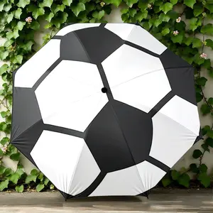 1PC Creative Fashion Folding Umbrella Black and white checkered soccer ball Printed Umbrella is suitable as a birthday gift, Valentine's Day gift, various festivals, travel and gifting ...