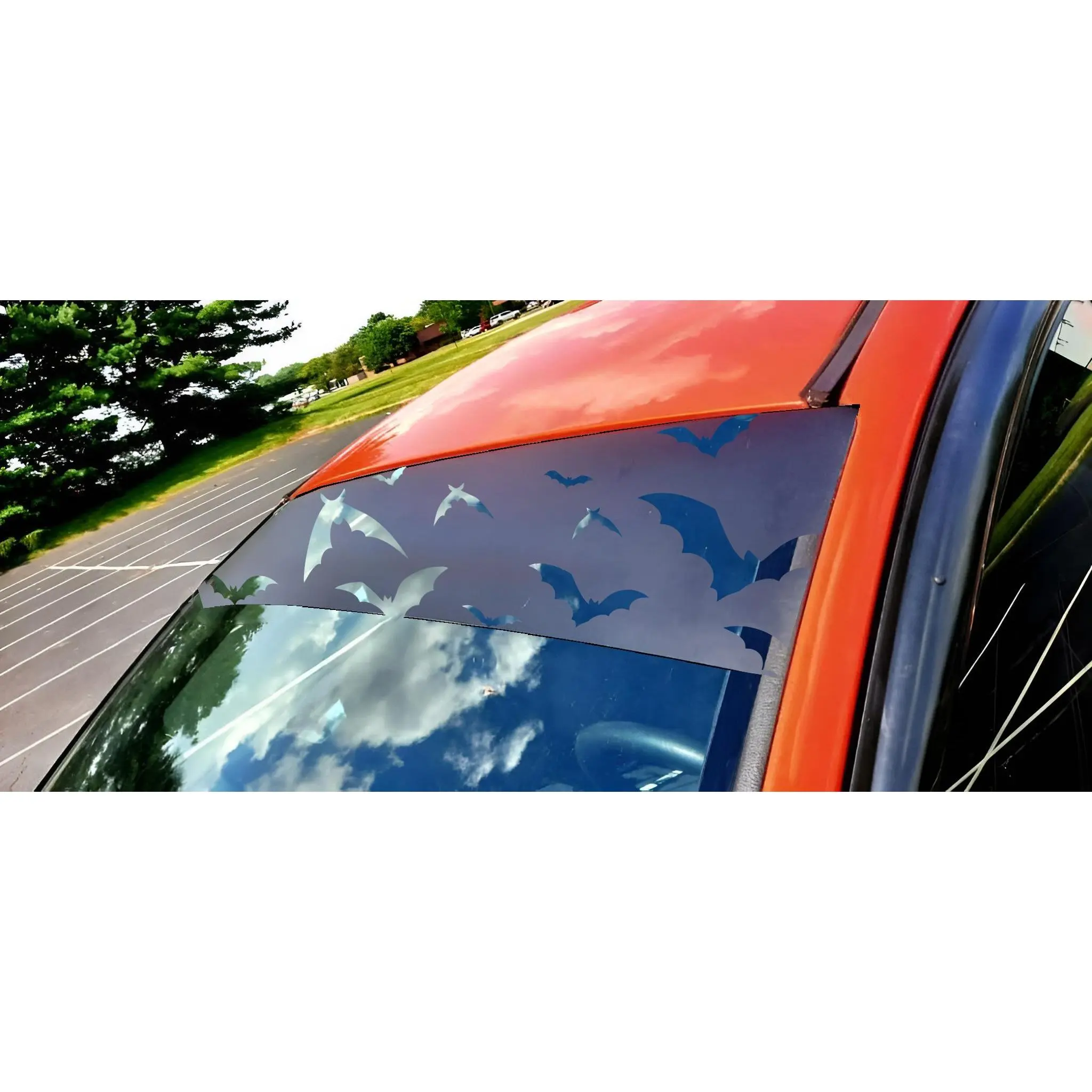 Batt Pattern Windshield Banner | Durable Car Decal | Cool Auto Accessories