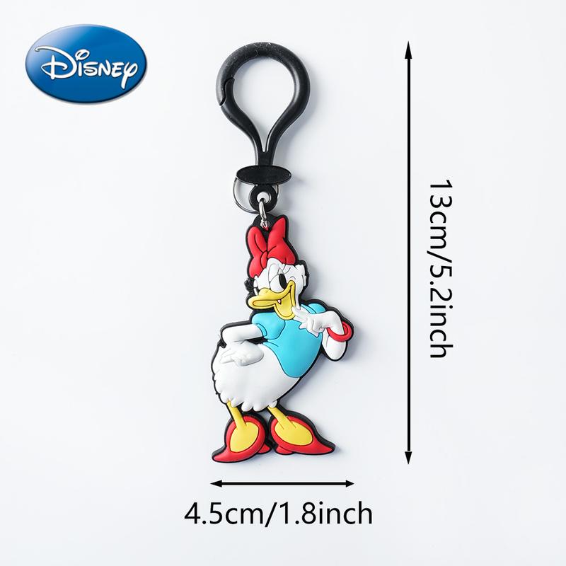 Disney Daisy PVC Keychain 1PC Official License Cute Animal Bag Clip Charms Anime Figure Collector Keyring Backpack Decor Durable PVC Soft Rubber Gift