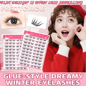 Dreamy Winter 60 Pairs Single Lash False Eyelashes, Lightweight, Voluminous, Curling Segmented Lashes, Beginner Friendly