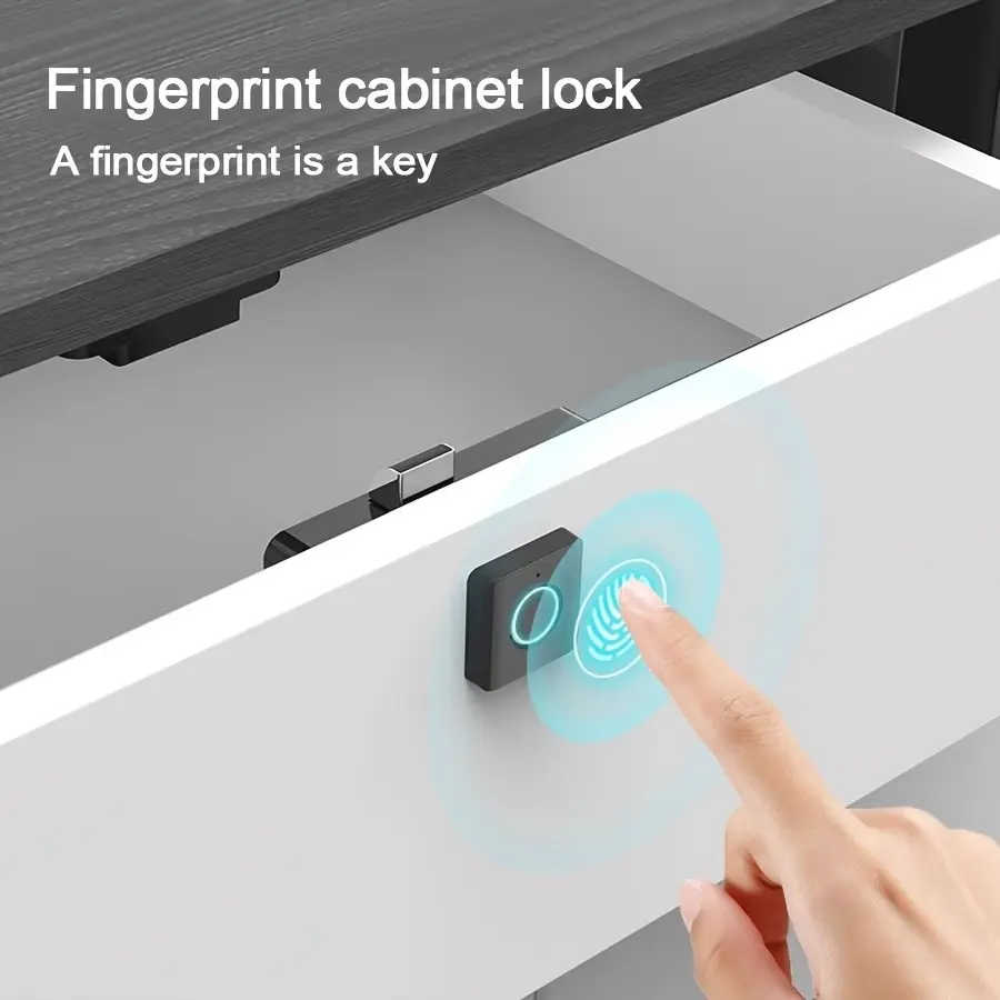 Smart Biometric Fingerprint Drawer Lock, Secure & Convenient Access Control, Ideal for Cabinets & Drawers, Enhance Your Storage Organization, Cabinet Locks