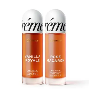 Cremerie Sweet Macaron Duo | Vanilla Royale + Rose Macaron Hair Mists | Heat Protectant & Anti Frizz Vanilla