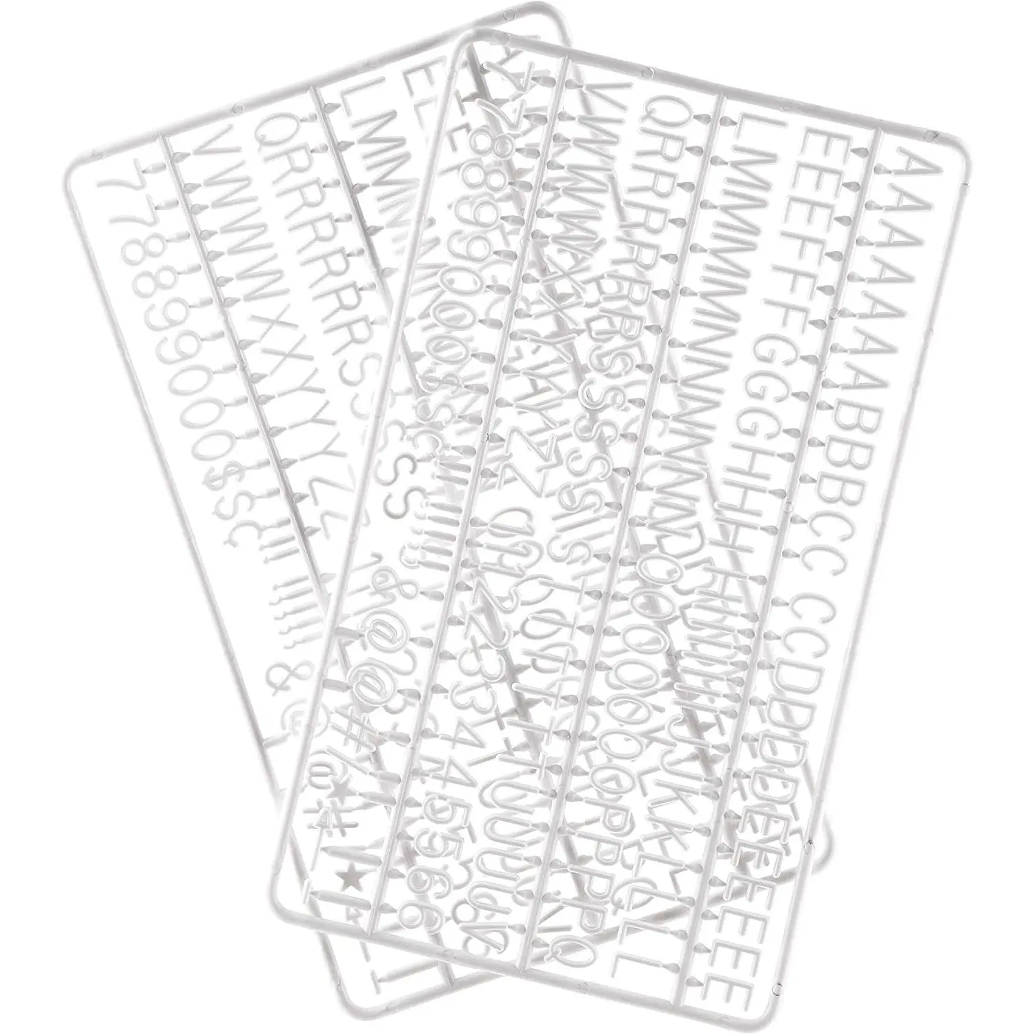 Letters for Felt Letter Boards, 300 count Including Characters, Numbers & Symbols 0.7 Inch for Changeable Plastic Message Boards (White)