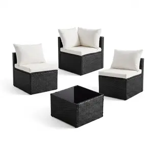 【Supplementary Purchase】7 Piece Outdoor Patio Sectional Sofa, 【A】1 Corner Unit + 2 Chairs; 【B】 1 Corner Unit + 2 Chairs + 1 Table Summervibes