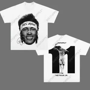 11 Neymar T-Shirt, Neymar 2-Sided Vintage Tee, Unisex Soccer Shirt - Shared Wardrobe Options - Fit for All - Shades for Everyone - Celebrity Style