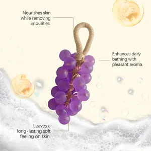 Lavender Grape Soap Gift Set, Handmade Crystal Clear Gem Soap, Round Grape Cluster Design, DIY Style, Gentle Cleansing Hand Care