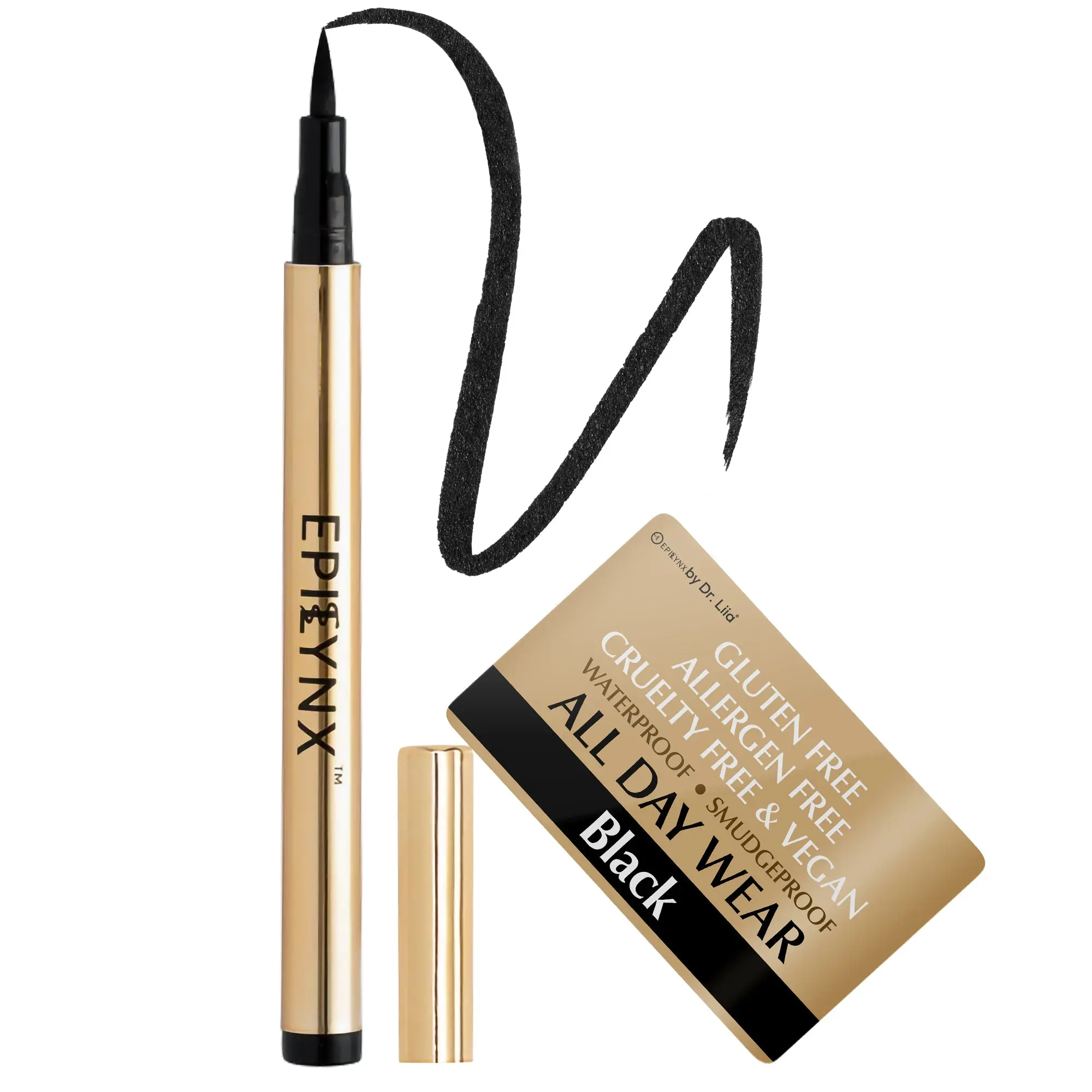 EPILYNX Long-Lasting Liquid Eyeliner Pen, Waterproof & Smudge-Proof Formula with Precise Tip, Gluten Free & Vegan Cosmetic, 10 Matte & Shimmer Colors, 2mL, Eyeliner Pencil, Beauty Products