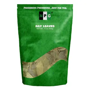 NPG Whole Bay Leaves 16 Ounces, Whole Bay Leaf Dried, Gluten Free Raw Non-irradiated & Non-GMO, Bay Laurel Leaves Spice Pair Well in Stew, Soup, Sauce