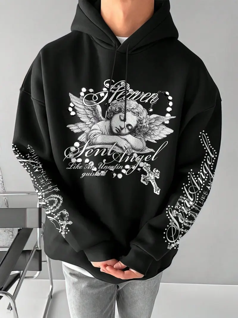 Zip up hoodie with baby angel that says vintage - TikTok Shop Zip up hoodie with baby angel that says vintage - TikTok Shop