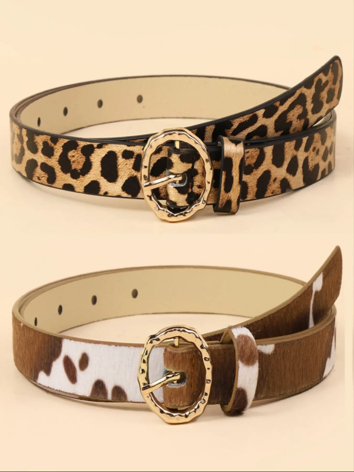 Women's New Belt, Fashion Mixed Color Alloy Dress Belt, Elegant Belt Buckle, Faux Fur Leopard Pattern, All Seasons Versatile Accessory, Trendy Belt, Leopard Print Belt