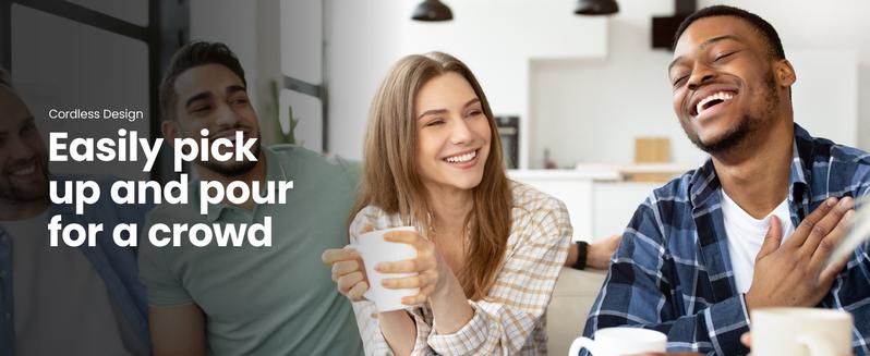 Chefman Rapid Boil 1.2L Electric Tea Kettle with Tea Infuser and Removable Lid - Stainless Steel