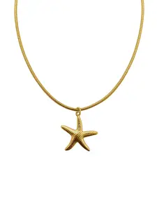 Starfish Pendant Necklace, Ocean Theme, Stainless Steel, Beach Accessory for Women and Girls, Perfect Holiday Gift