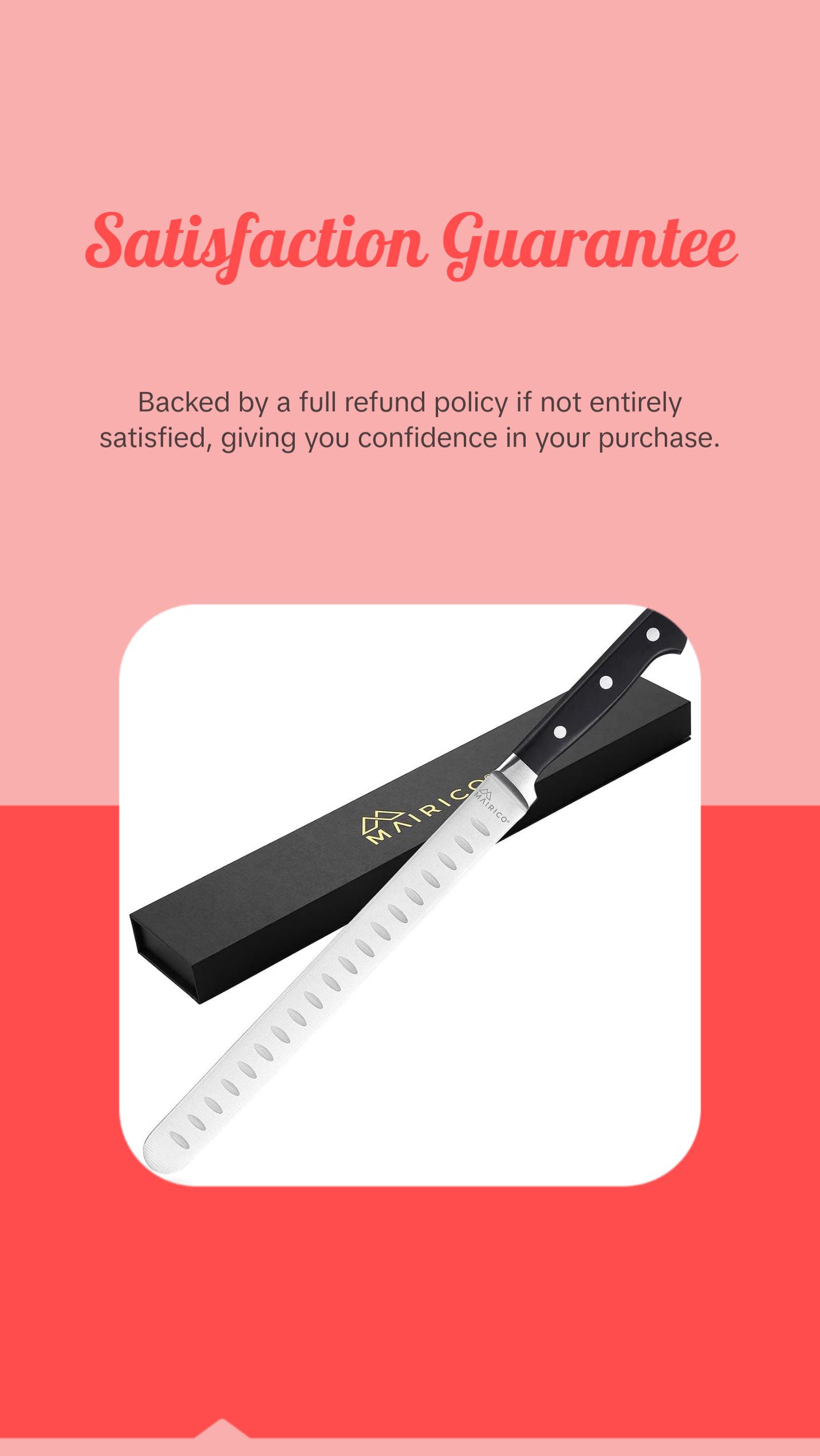 Brisket Slicing Knife - Ultra Sharp Premium 11-Inch Stainless Steel Carving Knife  MAIRICO