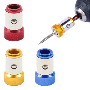 6 Pieces Strong Magnetic Screw Ring, 1/4 Inch 6.35mm Universal Magnetic Screw Ring Bit, Suitable for Hex Screwdriver and  Replacement for Electric Batch Head