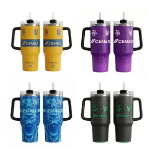 Soccer Fan Tumbler 30oz 40oz With Handle & Straw, Football Club Style Insulated Travel Mug, Sports Team Inspired Cup, Gift For Fans Drinkware