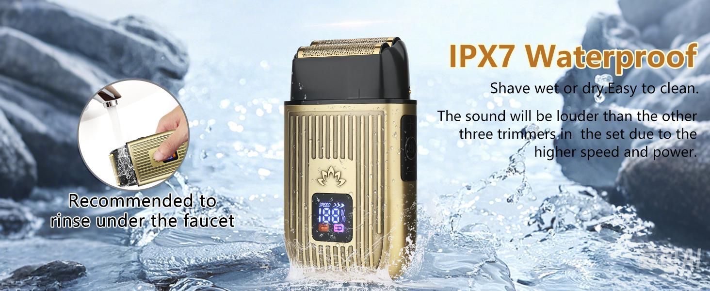 Hair Clippers for Men Professional & Beard Trimmer Kit,Foil Shaver Nose Hair Trimmer for Man,Cordless Clippers and Hair Trimmers Set,Men's Shaving Fade Haircut Kit LED Display,Mens Gifts