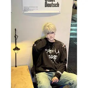 Love And Deepspace Xavier Cosplay Costume Black Top Sweatshirt Casual Round-neck Clothing for Women Men Halloween Cos Outfits